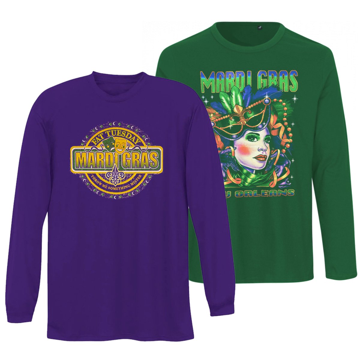 Mardi Gras Long Sleeve T-Shirts - Mardi Gras Apparel - Mardi Gras Apparel Mardi gras shirts near me