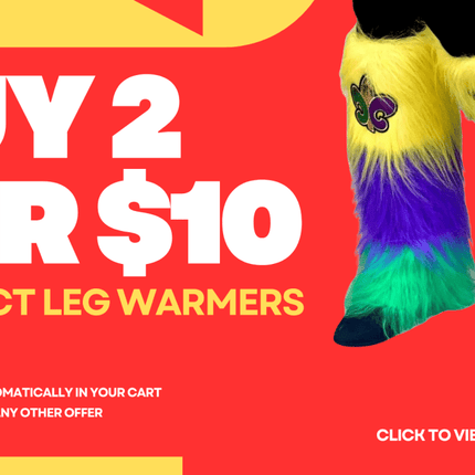 Select Leg Warmers 2 for $10 - Mardi Gras Apparel