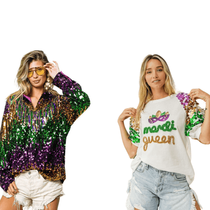 Shirts & Sequin Tops - Mardi Gras Apparel