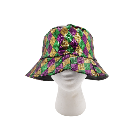 Mardi Gras Sequin Bucket Hat