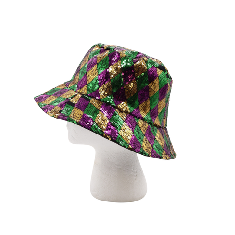 Mardi Gras Sequin Bucket Hat