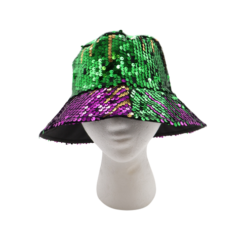 Mardi Gras Sequin Bucket Hat