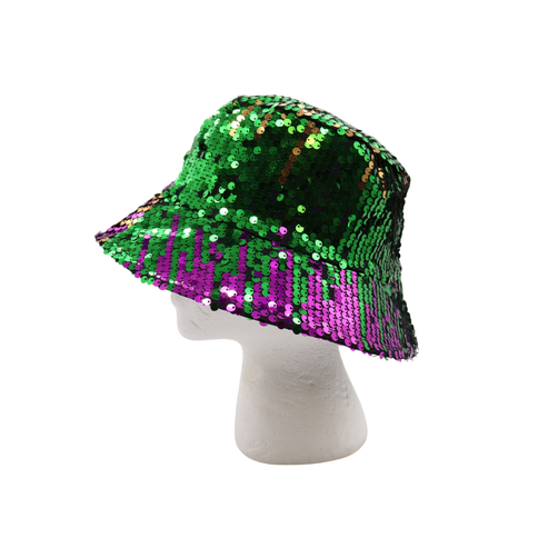 Mardi Gras Sequin Bucket Hat
