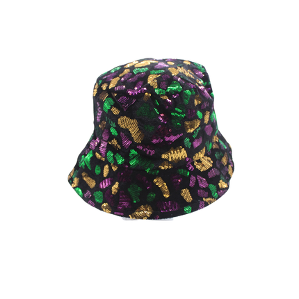 Mardi Gras Sequin Bucket Hat