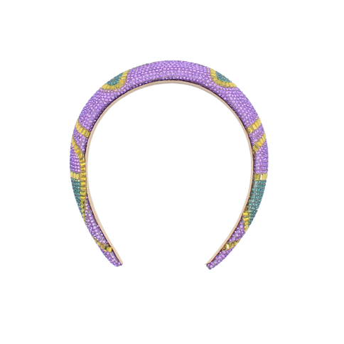 Mardi Gras Beaded Purple Headband