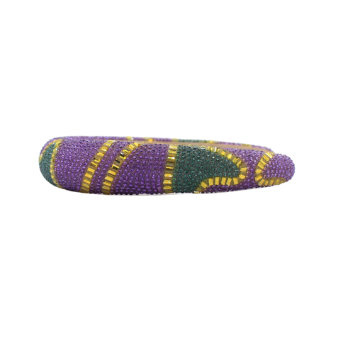 Mardi Gras Beaded Purple Headband