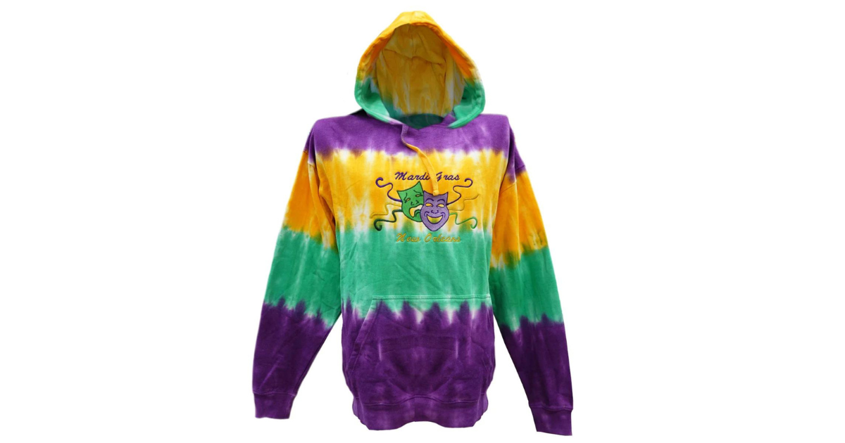 Mardi gras deals tie dye sweatshirt
