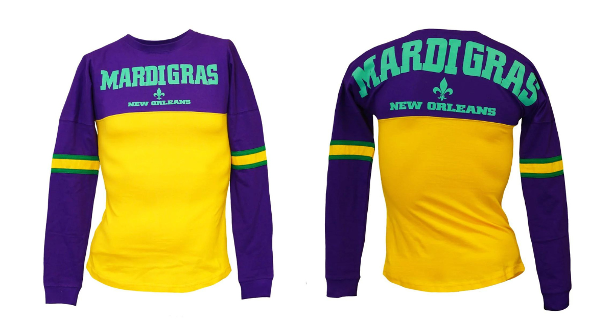 blank mardi gras raglan shirt