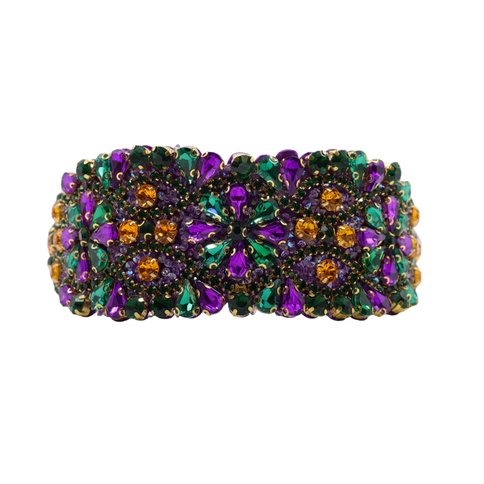 Mardi Gras Purple Gemstone Rhinestone Headband