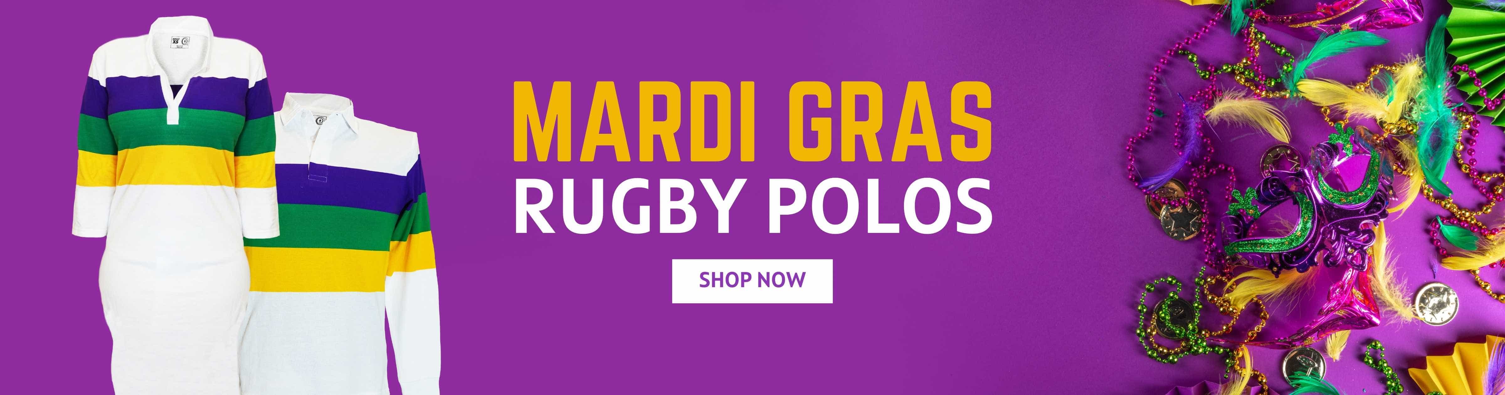 Mardi Gras Rugby Polos - Mardi Gras Apparel