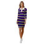 Mardi Gras FLD Ladies Purple Dress with Yellow & Green Stripes Adult XS Mardi Gras FLD Ladies Purple Dress with Yellow & Green Stripes Adult XS