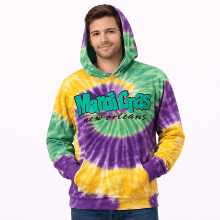 Adult Mardi Gras Puff Jersey Knit Hoodie - Mardi Gras Apparel - Adult, Adult Unisex, apparel discount tier - Hoodie