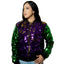 Adult Mardi Gras Sequin Jacket Purple & Green - Mardi Gras Apparel - Adult, Green, Ladies - Sequin Jacket