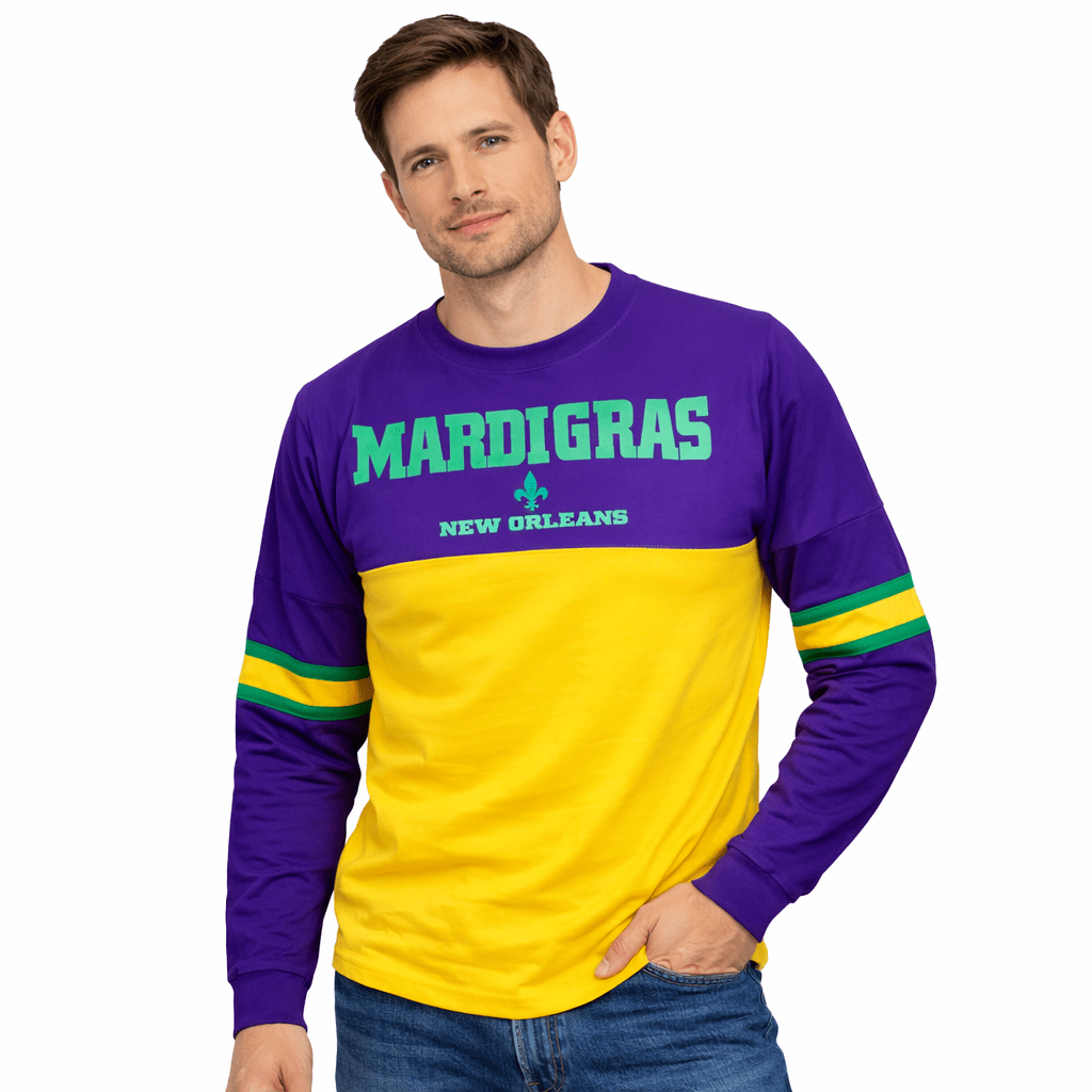 Unisex Long Sleeve Raglan Tee - Mardi Gras Apparel