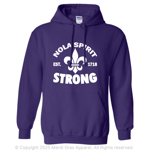 Adult NOLA Spirit Strong Hoodie - Mardi Gras Apparel - Adult, Hoodie, New Orleans - Hoodie