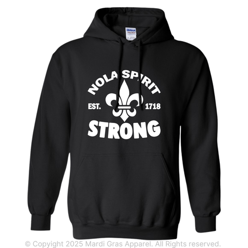 Adult NOLA Spirit Strong Hoodie - Mardi Gras Apparel - Adult, Hoodie, New Orleans - Hoodie