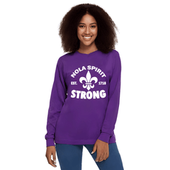 Adult NOLA Spirit Strong Long Sleeve T-Shirt - Mardi Gras Apparel - Adult, New Orleans, NOLA Spirit - Tee - Shirt