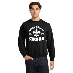 Adult NOLA Spirit Strong Sweatshirt - Mardi Gras Apparel - Adult, New Orleans, NOLA Spirit - Sweatshirt