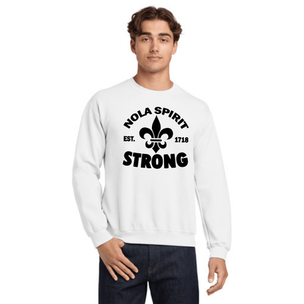 Adult NOLA Spirit Strong Sweatshirt - Mardi Gras Apparel - Adult, New Orleans, NOLA Spirit - Sweatshirt