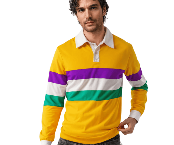Adult Unisex 3 Panel Long Sleeve - Mardi Gras Apparel