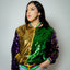 Adult Unisex Mardi Gras Sequin Jacket - Purple, Gold & Green - Mardi Gras Apparel - Adult, Gold, Green - Sequin Jacket