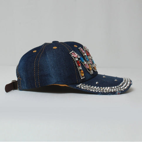 Denim NOLA Multicolor Rhinestone Embellished Hat - Mardi Gras Apparel - Accessories, Hats, Mardi Gras - Hats