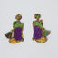 Mardi Gras Beaded Boot Earrings with Tassel Accent - Mardi Gras Apparel - Accessories, Earrings, Mardi Gras - Mardi Gras Earrings