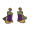 Mardi Gras Beaded Boot Earrings with Tassel Accent - Mardi Gras Apparel - Accessories, Earrings, Mardi Gras - Mardi Gras Earrings