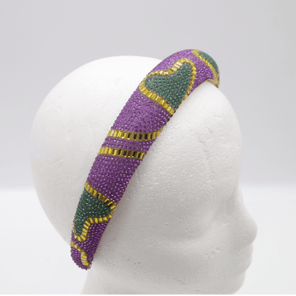 Mardi Gras Beaded Purple Headband - Mardi Gras Apparel - Accessories, Headbands, Mardi Gras - Headband