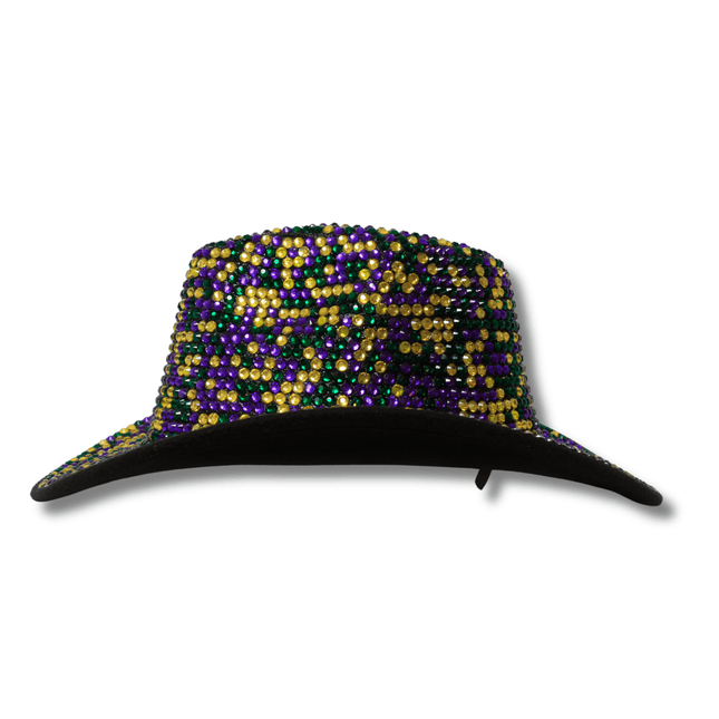 Mardi Gras Bling Sequin Cowboy Hat - Mardi Gras Apparel display picture 1