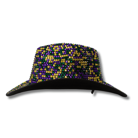 Mardi Gras Bling Sequin Cowboy Hat - Mardi Gras Apparel - Accessories, Hats, Mardi Gras - Hats