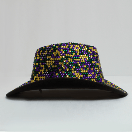 Mardi Gras Bling Sequin Cowboy Hat - Mardi Gras Apparel - Accessories, Hats, Mardi Gras - Hats