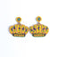 Mardi Gras Crown Beaded Drop Earrings - Mardi Gras Apparel - Earrings, Ladies, Mardi Gras - Earrings