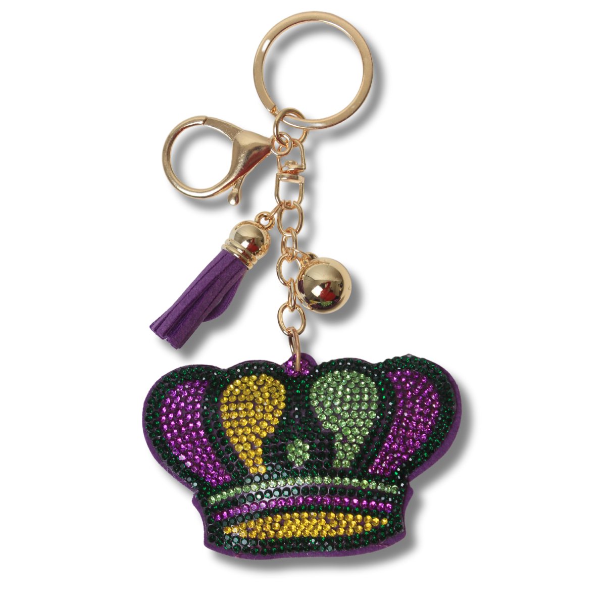 Mardi Gras Crown Rhinestone Keychain #2 - Mardi Gras Apparel - Accessories, Keychain, Mardi Gras - Keychain