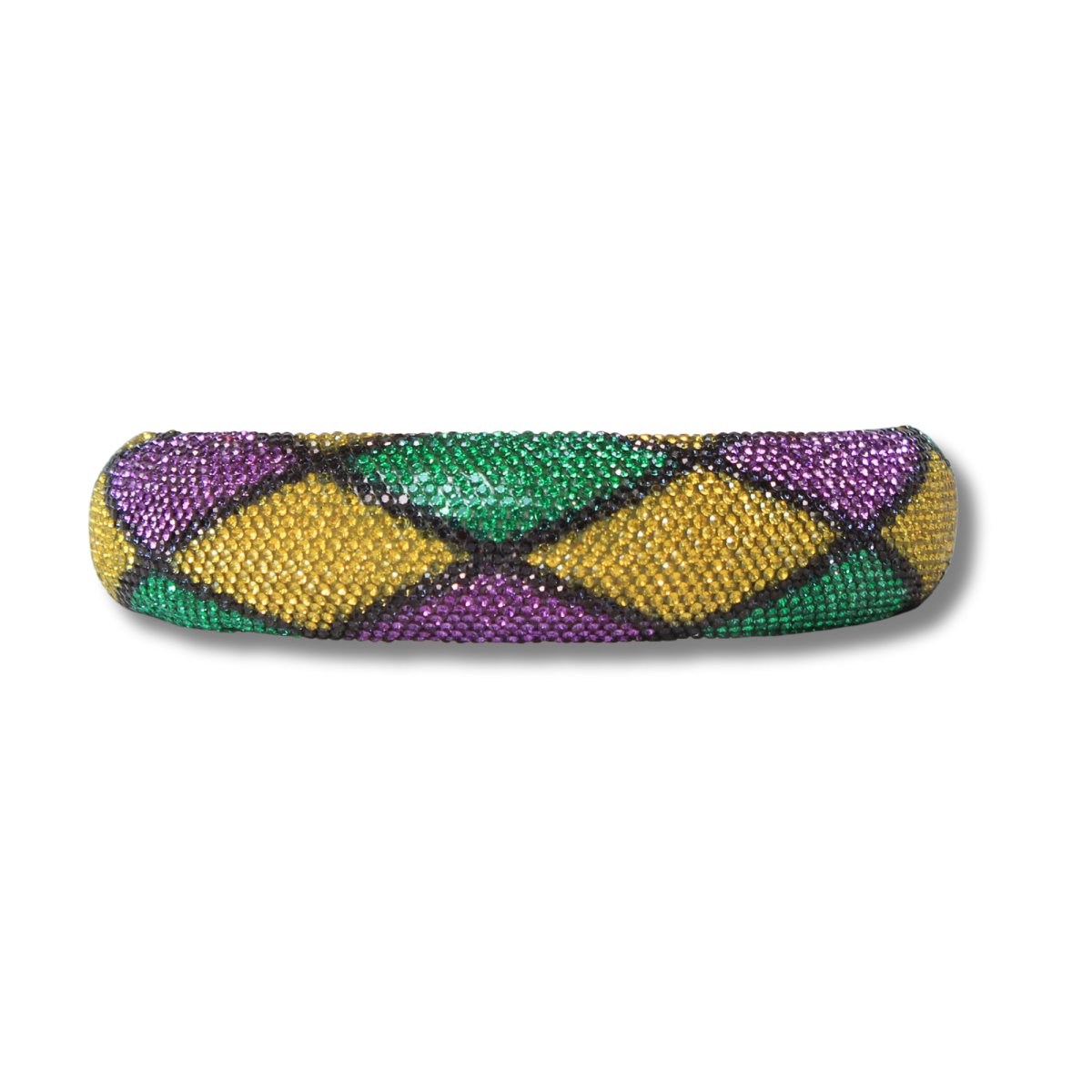 Mardi Gras Diamond Pattern Rhinestone Headband - Mardi Gras Apparel - Accessories, Headbands, Mardi Gras - Mardi Gras Headband