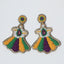 Mardi Gras Dress - Shaped Beaded Earrings with Rhinestones - Mardi Gras Apparel - Accessories, Earrings, Mardi Gras - Mardi Gras Earrings