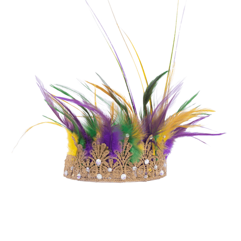 Mardi Gras Feather Crown Headband - Mardi Gras Apparel - Accessories, Ladies, Mardi Gras - Headband