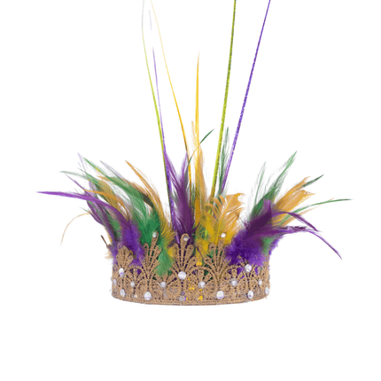 Mardi Gras Feather Crown Headband - Mardi Gras Apparel - Accessories, Ladies, Mardi Gras - Headband