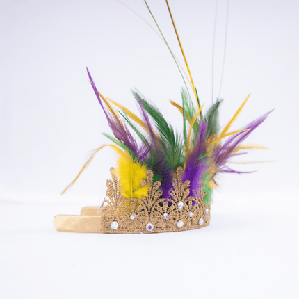 Mardi Gras Feather Crown Headband - Mardi Gras Apparel - Accessories, Ladies, Mardi Gras - Headband