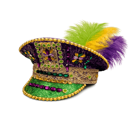 Mardi Gras French Quarter Conductor Hat - Mardi Gras Apparel - Accessories, Adult, Captain Hat - Captain Hat