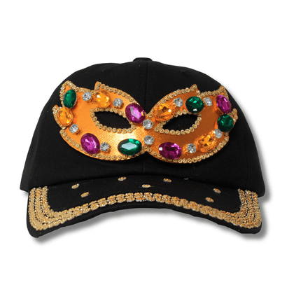 Mardi Gras Gemstone Mask Hat - Mardi Gras Apparel - Accessories, Hats, Mardi Gras - Hats