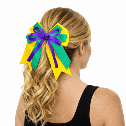 Mardi Gras Hair Bow - Mardi Gras Apparel - Accessories, accessory discount tier, Adult - Hair Bow