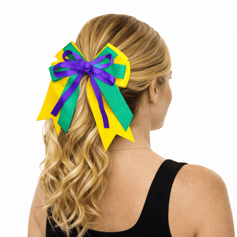 Mardi Gras Hair Bow - Mardi Gras Apparel - Accessories, accessory discount tier, Adult - Hair Bow