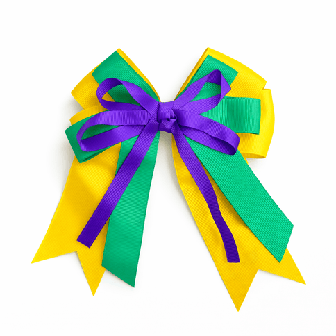 Mardi Gras Hair Bow - Mardi Gras Apparel - Accessories, accessory discount tier, Adult - Hair Bow