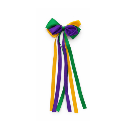 Mardi Gras Hair Bow - Mardi Gras Apparel - Accessories, Adult, Hair Bow - Hair Bow