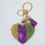 Mardi Gras Heart Rhinestone Keychain - Mardi Gras Apparel - Accessories, Keychain, Mardi Gras - Keychain