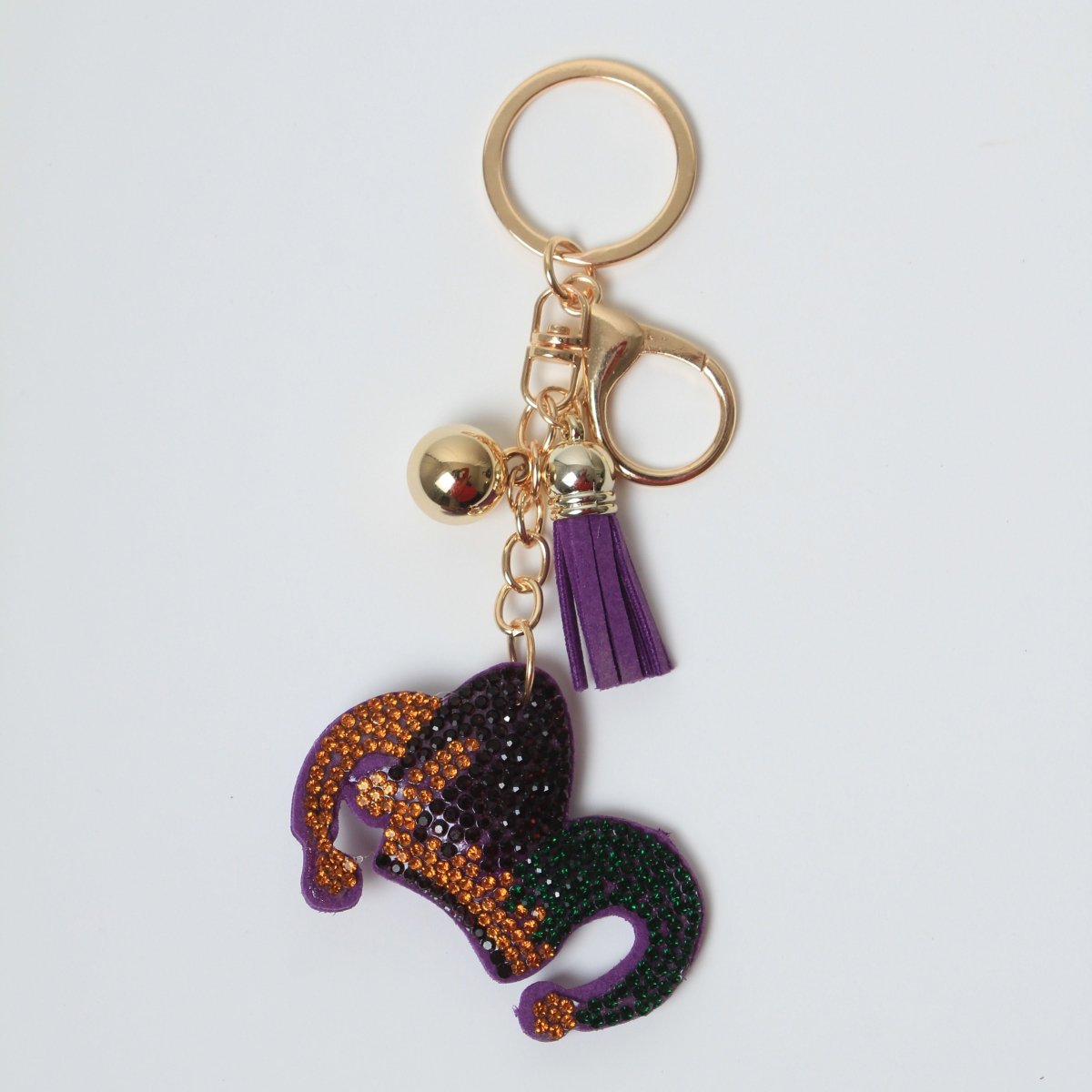 Jester Key Chain Mardi Gras Jester Hat Rhinestone Keychain - Mardi Gras Apparel ...