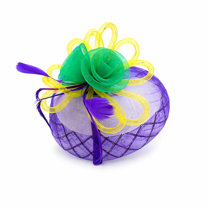 Mardi Gras Light - Up Feather Fascinator Headband - Mardi Gras Apparel - Accessories, apparel discount tier, Headbands - Headband