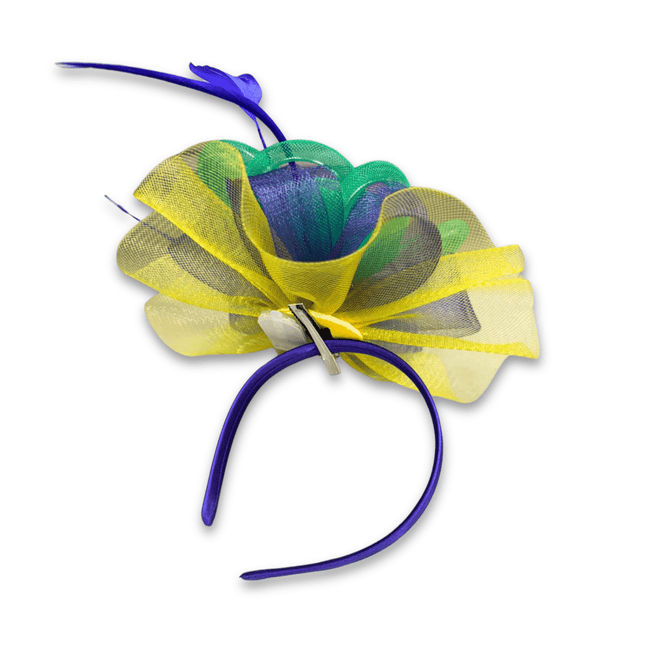 Mardi Gras Light - Up Feather Fascinator Headband - Mardi Gras Apparel - Accessories, Headbands, Mardi Gras - Headband