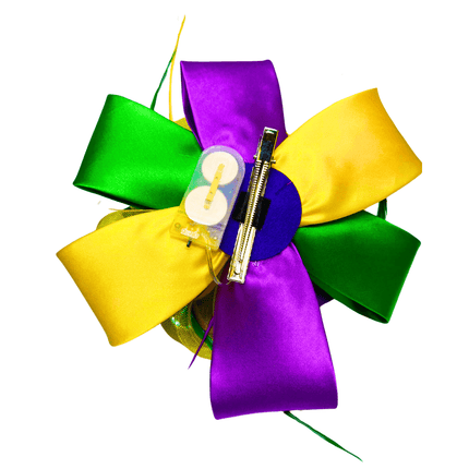 Mardi Gras Light - Up Feather & Ribbon Headband - Mardi Gras Apparel - Accessories, Headbands, Mardi Gras - Headband